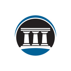 Cool Abstract Pillar Law Logo Icon