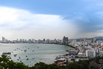 view from top of The building cityscape, seascape and skyscrape