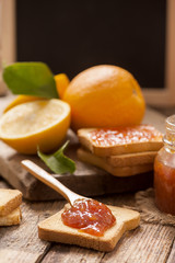 Homemade orange marmalade