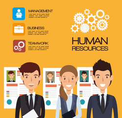 human resources recruit hired design isolated vector illustration eps 10