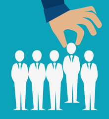 human resources recruit hired design isolated vector illustration eps 10