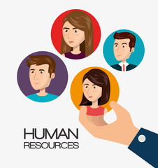 human resources recruit hired design isolated vector illustration eps 10