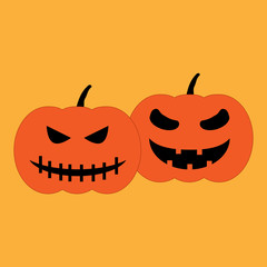 Set of halloween pumpkins sign 5.09