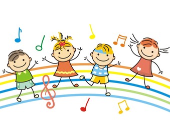 dancing children, vector icon, © janista