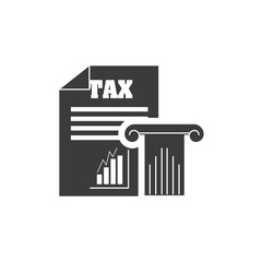 tax document with finance icon vector illustration design