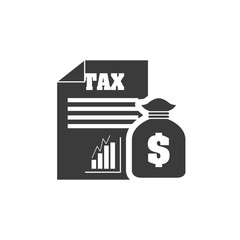 tax document with finance icon vector illustration design