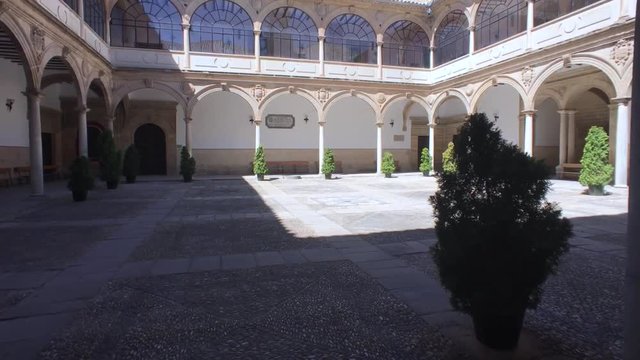 Renaissance cloister, Renaissance city, Baeza, Andalucia, Spain