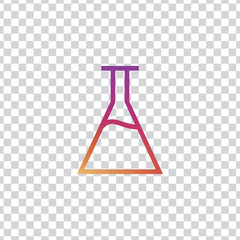 Test tube icon. Test tube clip art vector. Also useful as picture, image, shape, silhouette, path, sign. symbol, logo. Compatible with ai, cdr, png, jpg, pdf and eps.