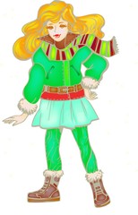 Obraz na płótnie Canvas девушка в зимней одежде
