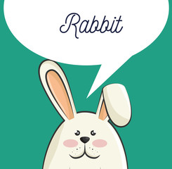 Obraz na płótnie Canvas cartoon icon rabbit design isolated vector illustration eps 10