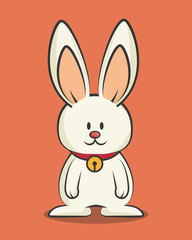 cartoon icon rabbit design isolated vector illustration eps 10