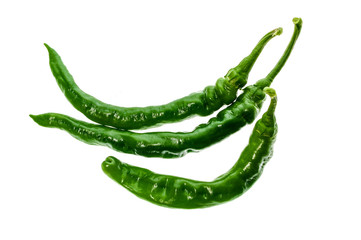 Fresh ripe organic green hot chili pepper