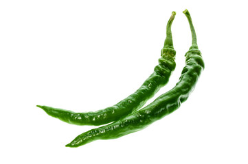 Fresh ripe organic green hot chili pepper
