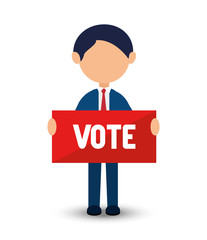 cartoon elections vote design vector illustration eps 10