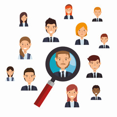 search human resources recruit design isolated vector illustration eps 10