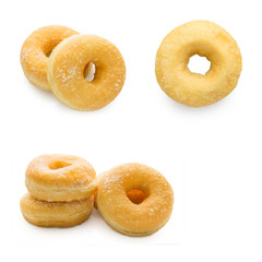 homemade donut isolated on white background
