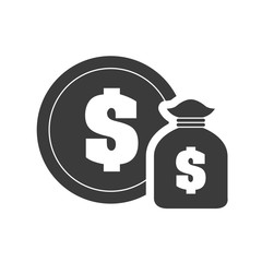 coin money with finance icon vector illustration design