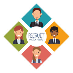 human resources recruit design isolated vector illustration eps 10