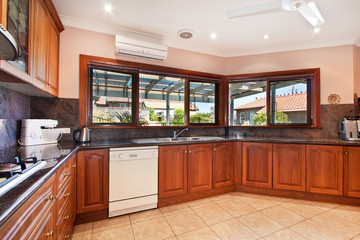 Modern gourmet kitchen interior