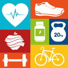 sport fitness healthy life design isolated vector illustration eps 10