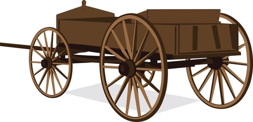 Fototapeta na wymiar Vector Antique Wagon
