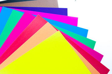 Sheets of colored paper