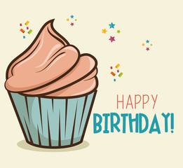 happy birthday design isolated vector illustration eps 10