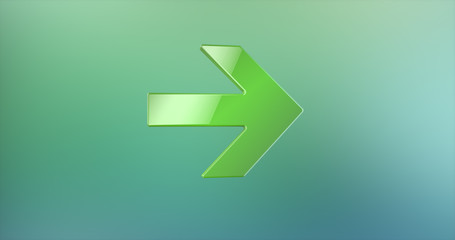 Arrow Right Green 3d Icon