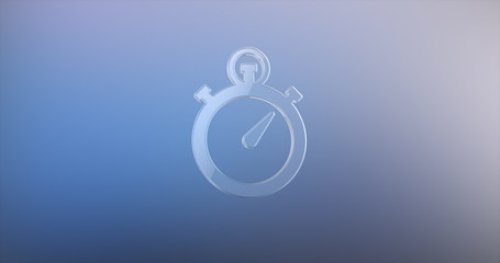 Stop Watch Glass 3d Icon