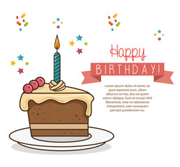 happy birthday design isolated vector illustration eps 10
