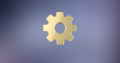 Gear Gold 3d Icon