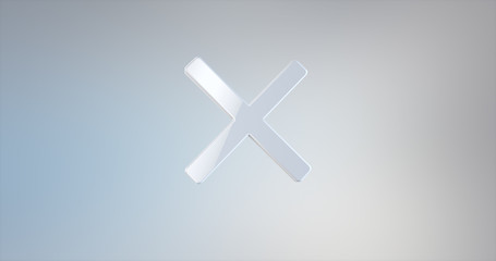 Fototapeta premium No Sign White 3d Icon