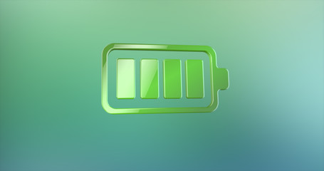 Battery Full Green 3d Icon