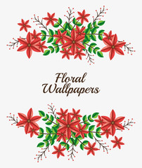 Fototapeta na wymiar floral wallpapers design isolated vector illustration eps 10