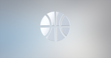 Basketball White 3d Icon