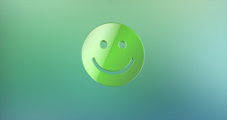 Smile Green 3d Icon