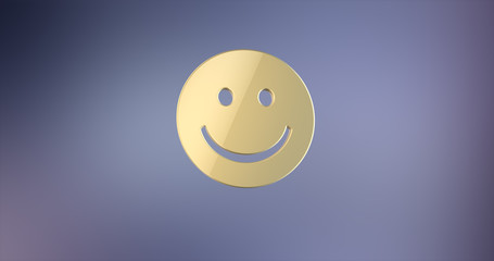 Smile Gold 3d Icon