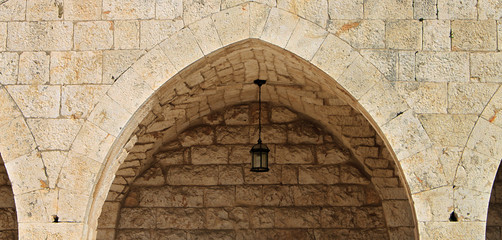 A typical Lebanese arch in an old Christian monastery.