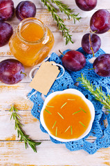 Homemade plum jam