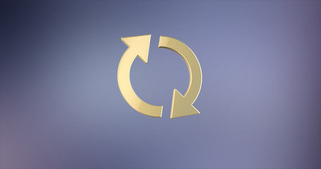 Refresh Gold 3d Icon