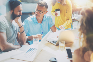 Startup Diversity Teamwork Brainstorming Meeting Concept.Business Team Coworker Global Sharing...