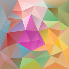 vector abstract irregular polygon background with a triangular pattern in pastel full color spectrum colors