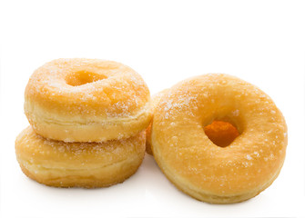 homemade donut isolated on white background with clipping path
