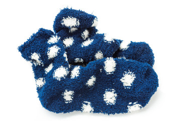 dark blue sock on white background