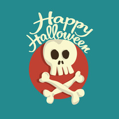 Skull Halloween illustration 