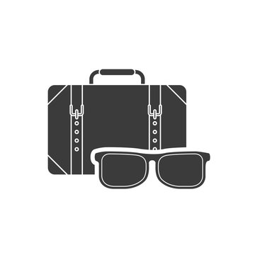 switcase with camping icon vector illustration design