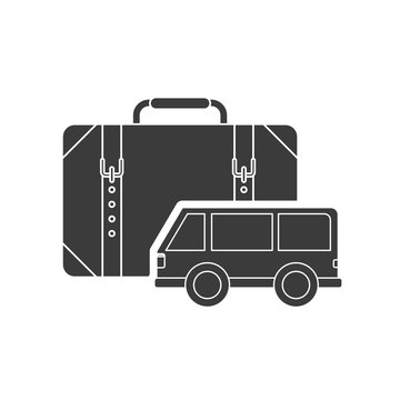 switcase with camping icon vector illustration design