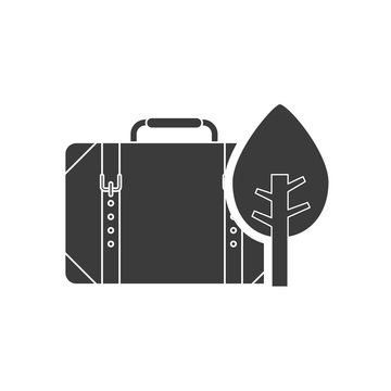 switcase with camping icon vector illustration design