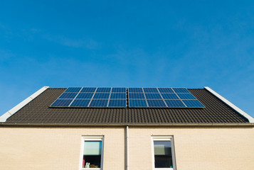 Fototapeta premium houses with solar panels