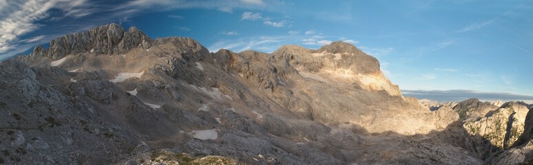 Fototapeta na wymiar panorama of Rz and Triglav in Julian Alps in Slovenia